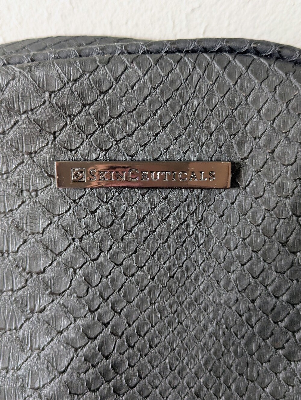 SkinCeuticals Black Faux Snakeskin Cosmetic Case - Picture 4 of 5